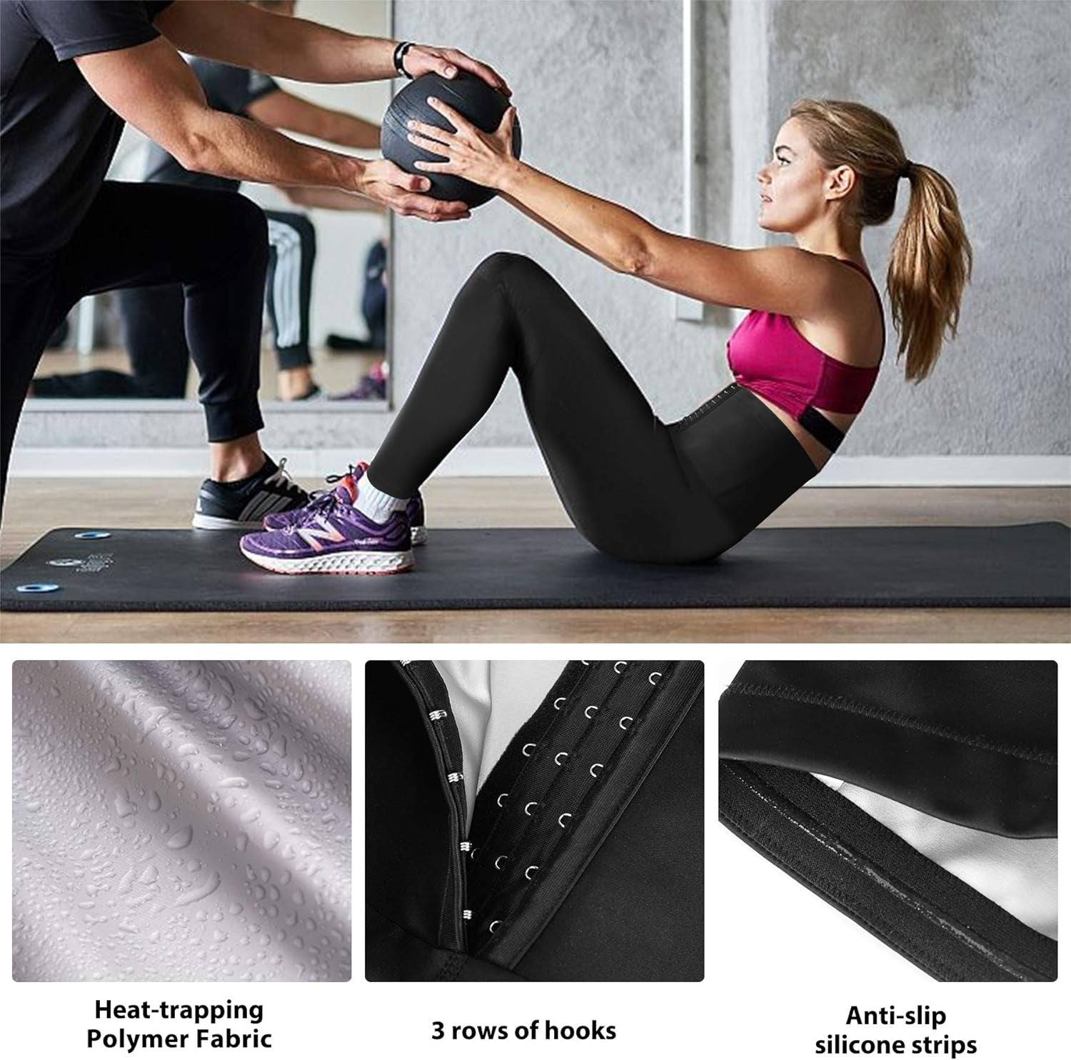 Women Sauna Leggings Sweat Pants High Waist Slimming Hot Thermo Compression Workout Fitness Exercise Tights Body Shaper