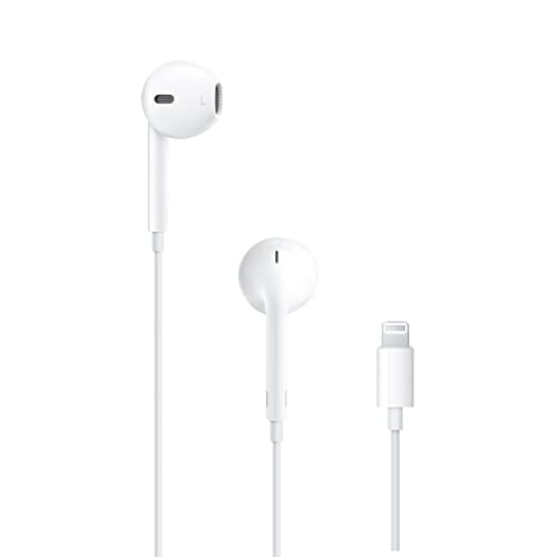 Apple EarPods Headphones with Lightning Connector, Wired Ear Buds for iPhone with Built-in Remote to Control Music, Phone Calls, and Volume