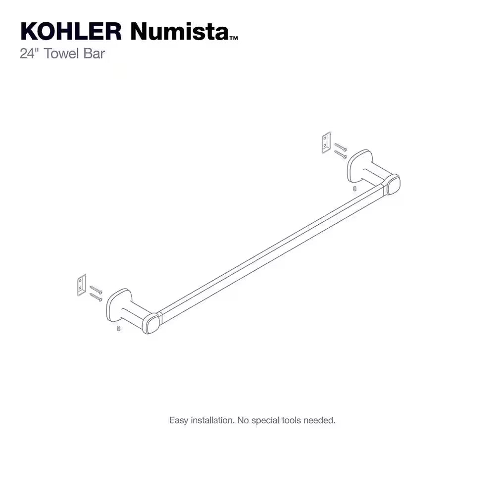 Numista 24 In. Towel Bar in Brushed Nickel