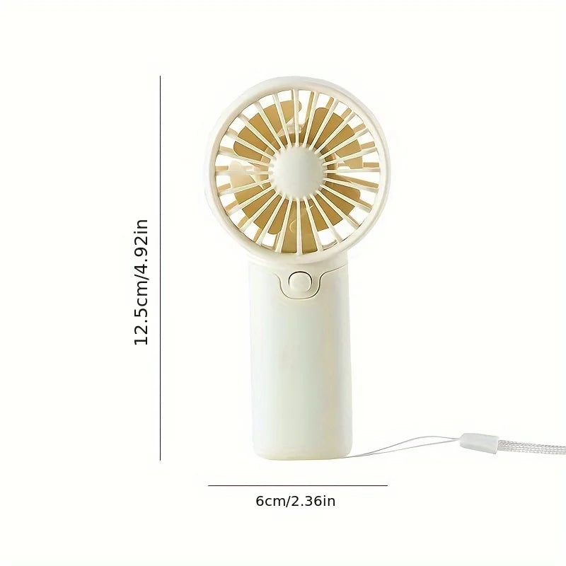 Portable Mini Fan Convenient Creative Small Fan Handheld Pocket Hand-Held Fan Lightweight Adjustable Cute Small Fan Student Gift