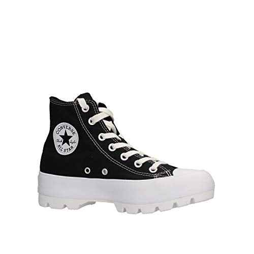 Converse Women's Chuck Taylor All Star Lugged Hi Sneakers, Black/White/Black, 8 Medium US