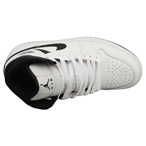 Jordan Men's 1 Mid White/Black-White-Black (DQ8426 132) - 9.5