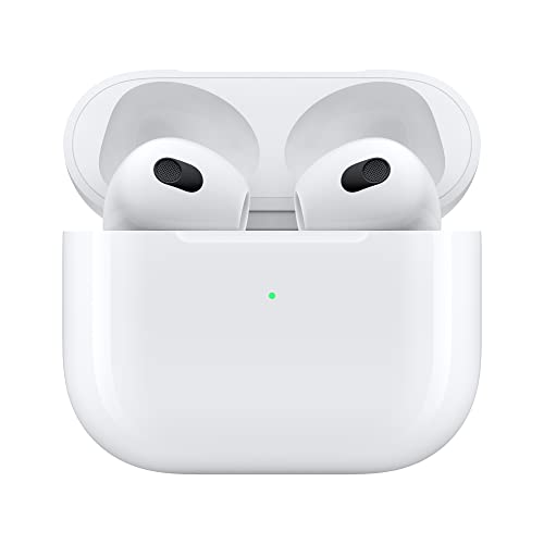 Apple AirPods (3rd Generation) Wireless Ear Buds, Bluetooth Headphones, Personalized Spatial Audio, Sweat and Water Resistant, Lightning Charging Case Included, Up to 30 Hours of Battery Life