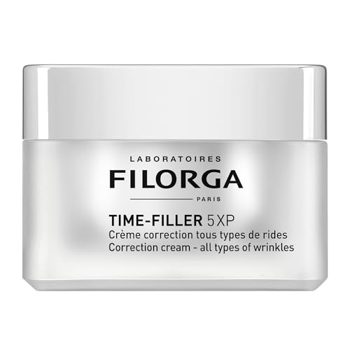 Filorga Time-Filler 5-XP Wrinkle Correction Moisturizing Skin Cream, Enhanced Anti Aging Formula to Reduce and Repair Face, Eye, and Neck Wrinkles and Fine Lines, 1.69 fl oz