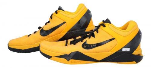 Kobe Bryant Photomatched 2012 Playoffs Game Used Signed Sneakers Panini COA 1/1 - Basketball Game Used Cards