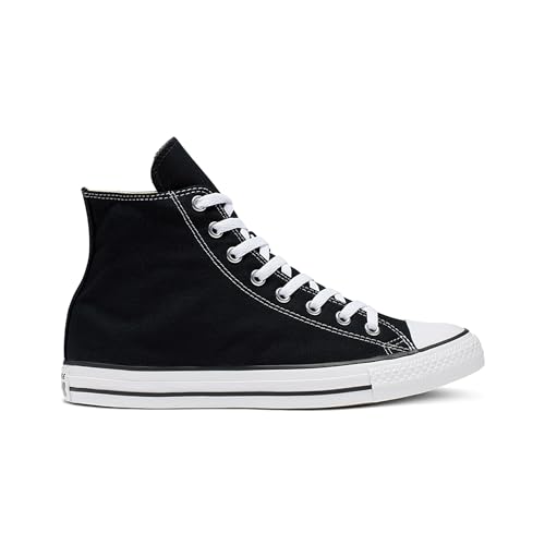 Converse Clothing & Apparel Chuck Taylor All Star Canvas High Top Sneaker,Black/White, 7 Women/5 Men