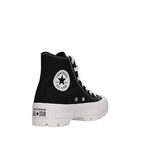 Converse Women's Chuck Taylor All Star Lugged Hi Sneakers, Black/White/Black, 8 Medium US