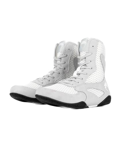 Venum Mens Contender Boxing Shoes, White/Grey, 11.5 Men/13 Women US