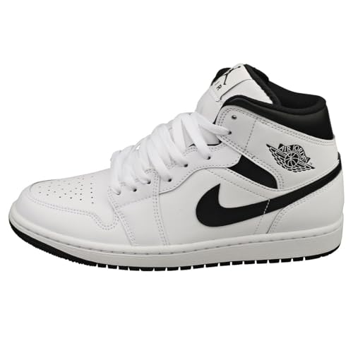 Jordan Men's 1 Mid White/Black-White-Black (DQ8426 132) - 9.5