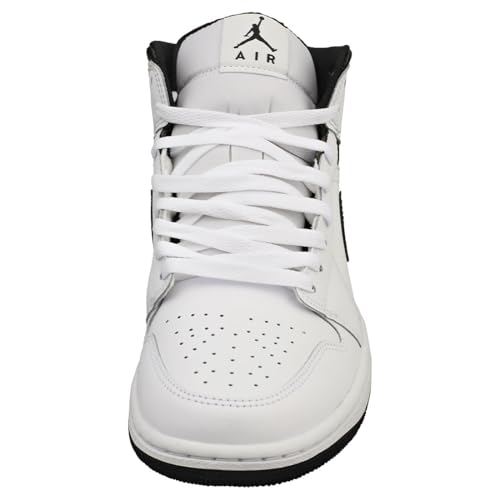 Jordan Men's 1 Mid White/Black-White-Black (DQ8426 132) - 9.5