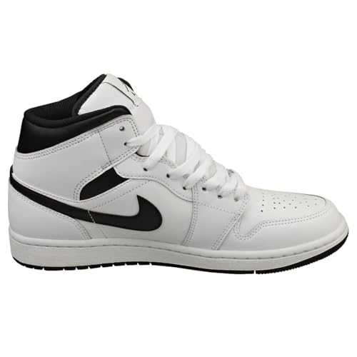 Jordan Men's 1 Mid White/Black-White-Black (DQ8426 132) - 9.5