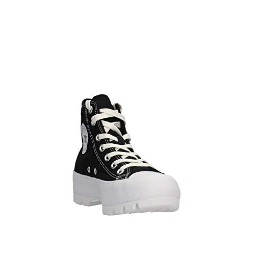 Converse Women's Chuck Taylor All Star Lugged Hi Sneakers, Black/White/Black, 8 Medium US