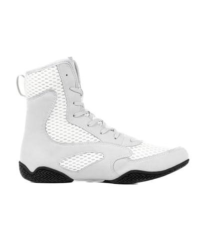 Venum Mens Contender Boxing Shoes, White/Grey, 11.5 Men/13 Women US