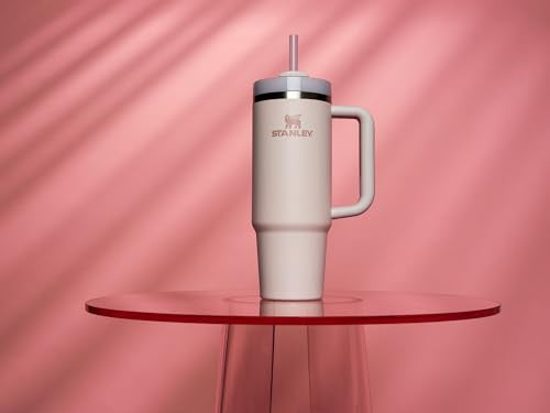 Stanley Quencher H2.0 FlowState Stainless Steel Vacuum Insulated Tumbler with Lid and Straw for Water, Iced Tea or Coffee, Smoothie and More, Rose Quartz 2.0, 30 OZ / 0.89 L