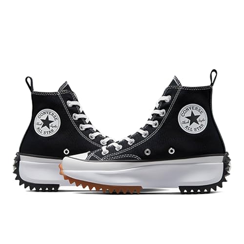 Converse Run Star Hike Hi Sneakers, Black/White/Gum, 6.5 US Women/5 US Men