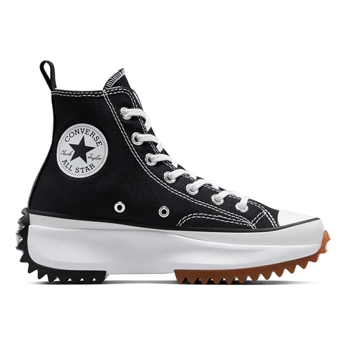 Converse Run Star Hike Hi Sneakers, Black/White/Gum, 6.5 US Women/5 US Men