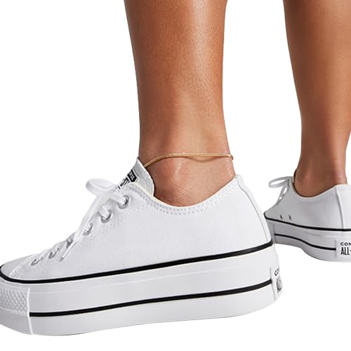 Converse Women's Chuck Taylor All Star Lift Sneakers, White/Black/White, 9 Medium US