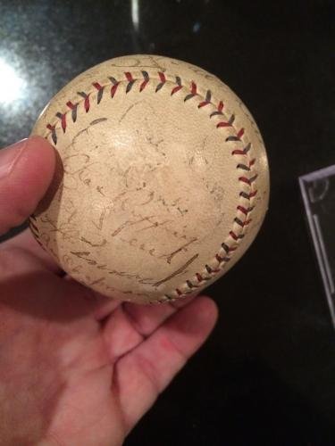 Babe Ruth Lou Gehrig 1930 New York Yankees Team Auto Signed Baseball Jsa Letter - Autographed Baseballs