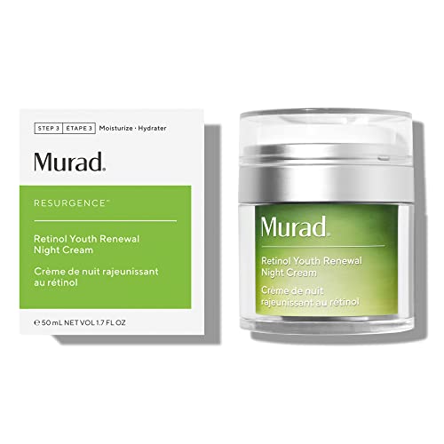 Murad Resurgence Retinol Youth Renewal Night Cream – Anti-Aging Retinol Moisturizer for Wrinkles and Fine Lines – Hydrating, Firming, and Smoothing Skincare Treatment, 1.7 Fl Oz