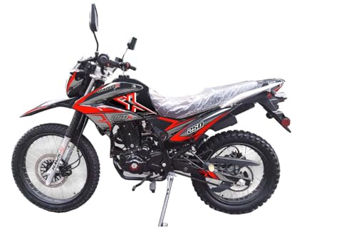 HHH XHawk ENDURO 250cc Dirt Bike Motorcycle RPS Dual Sports HAWK Bike Dirtbike HAWKX Enduro Bike Adults Motorcycle Bike 250cc STREET bike (RED)