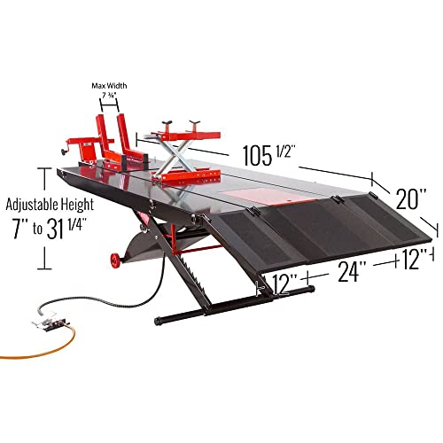 Black Widow BW-PROLIFT-HDXW ProLift Motorcycle Lift Table with Center Jack