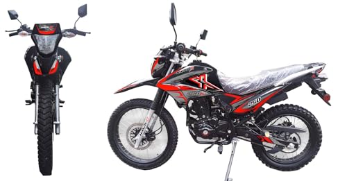 HHH XHawk ENDURO 250cc Dirt Bike Motorcycle RPS Dual Sports HAWK Bike Dirtbike HAWKX Enduro Bike Adults Motorcycle Bike 250cc STREET bike (RED)