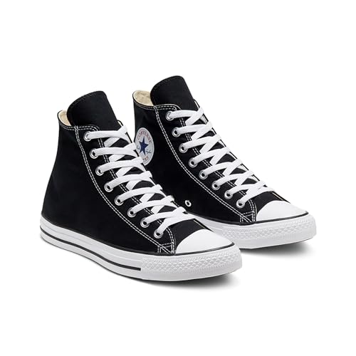 Converse Clothing & Apparel Chuck Taylor All Star Canvas High Top Sneaker,Black/White, 7 Women/5 Men