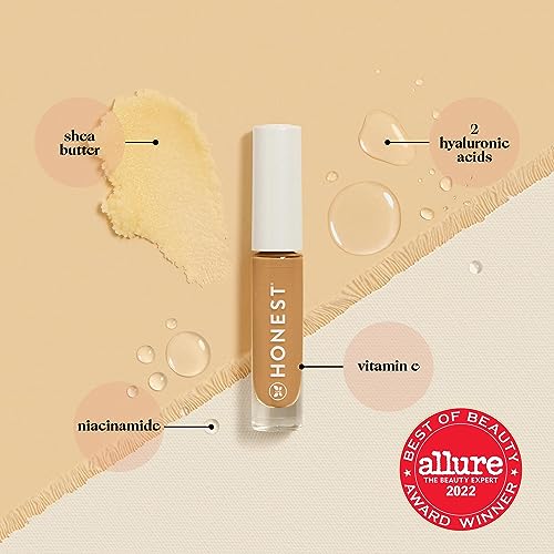 Honest Beauty Fresh Flex Concealer with Niacinamide + Vitamin E + Hyaluronic Acid | Vegan + Cruelty free | Cream, 0.17 fl oz