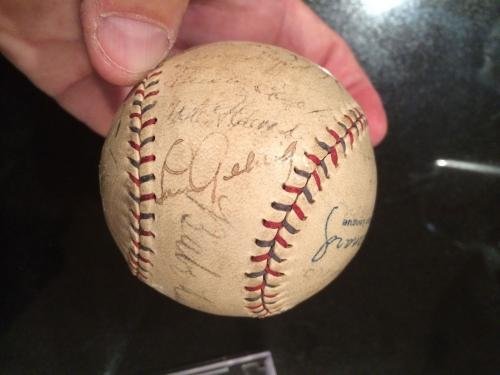 Babe Ruth Lou Gehrig 1930 New York Yankees Team Auto Signed Baseball Jsa Letter - Autographed Baseballs