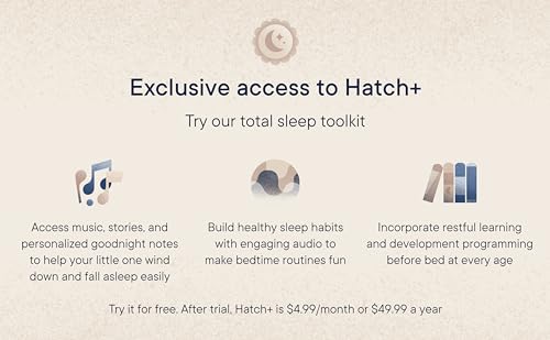 Hatch Rest Baby Sound Machine, Night Light | 2nd Gen | Sleep Trainer, Time-to-Rise Alarm Clock, White Noise Soother, Music & Stories for Nursery, Toddler & Kids Bedroom (Wi-Fi)