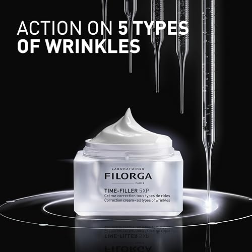 Filorga Time-Filler 5-XP Wrinkle Correction Moisturizing Skin Cream, Enhanced Anti Aging Formula to Reduce and Repair Face, Eye, and Neck Wrinkles and Fine Lines, 1.69 fl oz