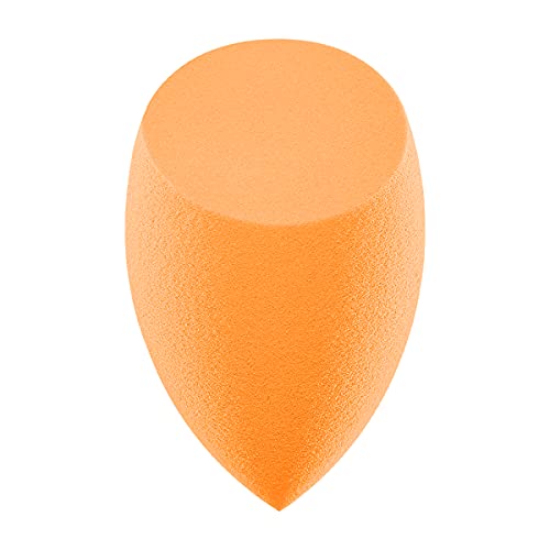 Real Techniques Miracle Complexion Sponge, Makeup Blending Sponge, For Liquid & Cream Foundation, Offers Light To Medium Coverage, Natural, Dewy Makeup, Orange Sponge, Latex-Free Foam, 1 Count