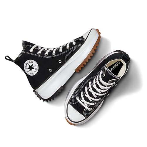 Converse Run Star Hike Hi Sneakers, Black/White/Gum, 6.5 US Women/5 US Men