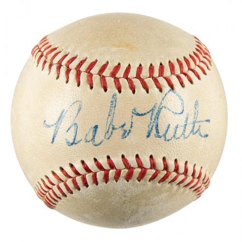 Stunning Babe Ruth Single Signed American League Baseball Bold Signature PSA DNA - Autographed Baseballs