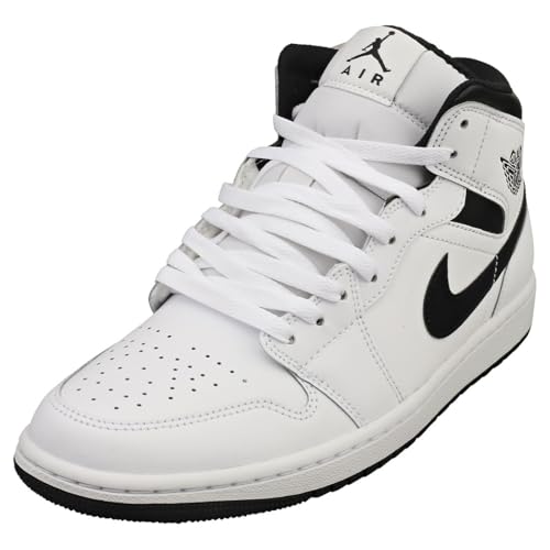 Jordan Men's 1 Mid White/Black-White-Black (DQ8426 132) - 9.5