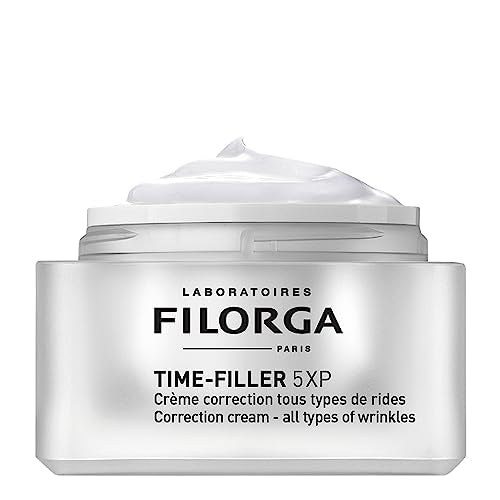 Filorga Time-Filler 5-XP Wrinkle Correction Moisturizing Skin Cream, Enhanced Anti Aging Formula to Reduce and Repair Face, Eye, and Neck Wrinkles and Fine Lines, 1.69 fl oz