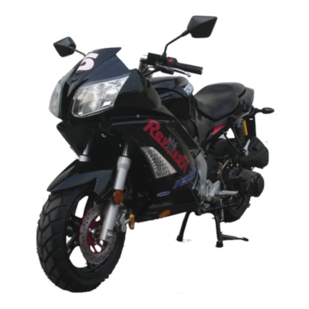 HHH Upgraded VITACCI ROMA150 Street Motorcycle GY6 Engine 150cc Motorcycle Fully Automatic with CVT Transmission Hornet150cc Scooter DualSports Bike (Black)