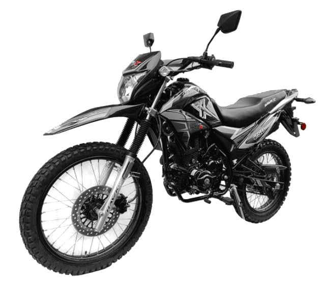 Upgraded New XHawk ENDURO 250cc Motorcycle RPS Dual Sports Bike HAWK X Dirtbike 5 Speed Enduro Bike Motorcycle 250cc Street Motorcycle (Black)