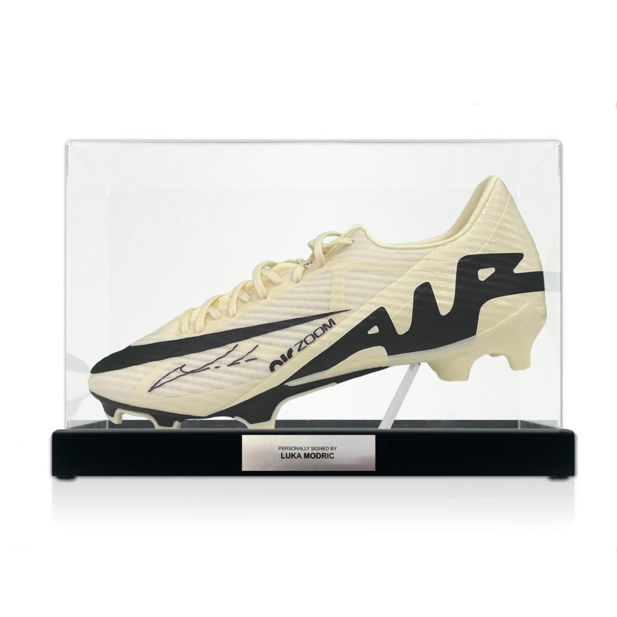 Exclusive Memorabilia Luka Modric Signed Soccer Cleat. Display Case with Plaque, One-Size, White