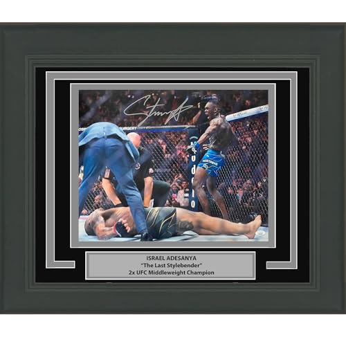 Framed Autographed/Signed Israel Izzy Adesanya UFC MMA Ultimate Fighting 16x20 Photo JSA COA