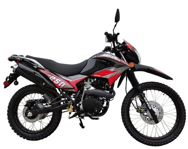 HHH 250cc Scooter Dirt Bike Vitacci Raven XL 250 Enduro Street 250cc Motorcycle Dual Sports Enduro Bike - Choose Your Color