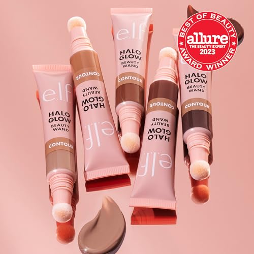 e.l.f. Halo Glow Contour Beauty Wand, Liquid Contour Wand For A Naturally Sculpted Look, Buildable Formula, Vegan & Cruelty-free, Fair/Light