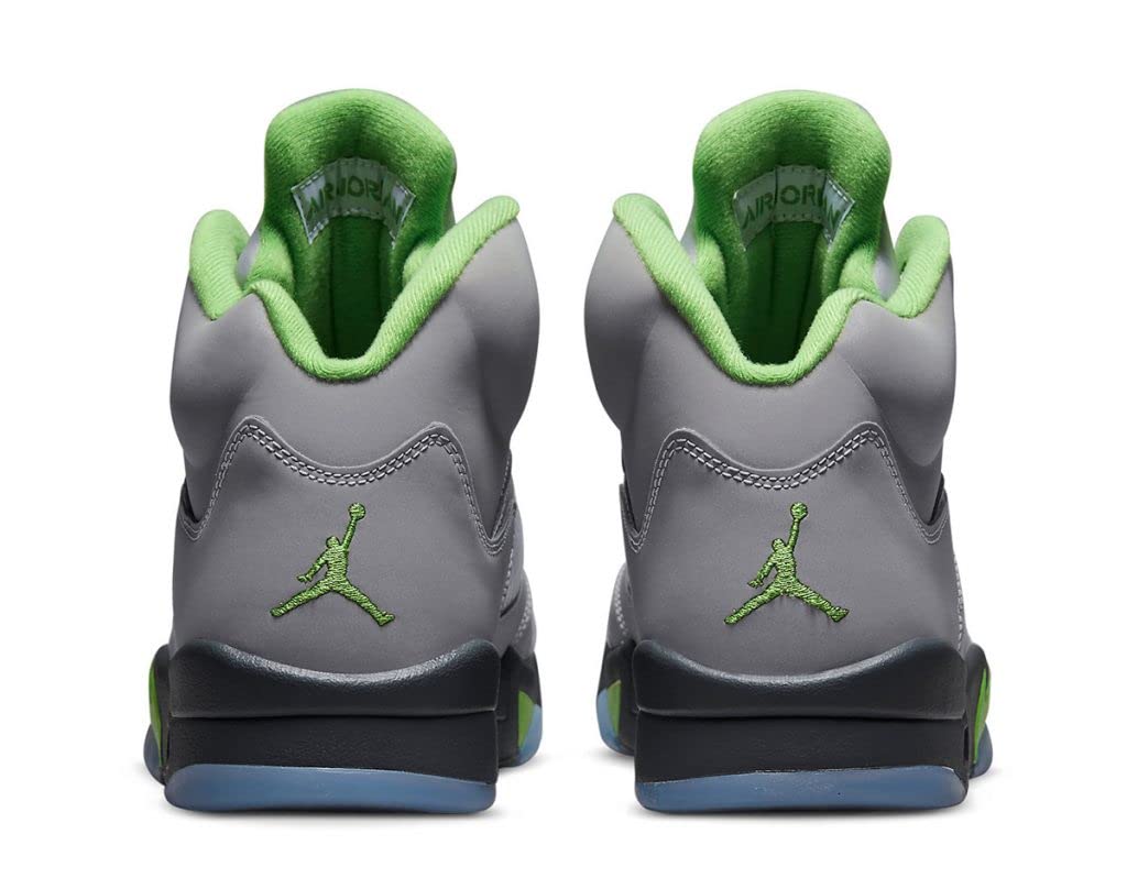 Nike Men's Air Jordan 5 Retro Sneaker, Silver/Green Bean-flint Grey, 10.5