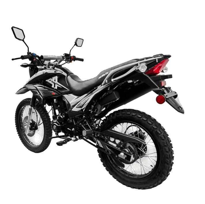 Upgraded New XHawk ENDURO 250cc Motorcycle RPS Dual Sports Bike HAWK X Dirtbike 5 Speed Enduro Bike Motorcycle 250cc Street Motorcycle (Black)