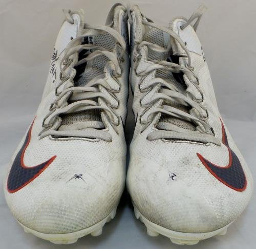 CJ Fiedorowicz Houston Texans Autographed 2016 Game Worn Cleats JSA Authentic 1 - NFL Autographed Game Used Cleats