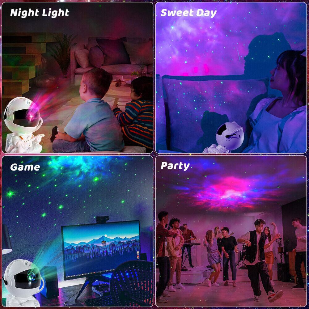 Astronaut Projector Galaxy Starry Sky Night Light Ocean Star LED Lamp Remote Y