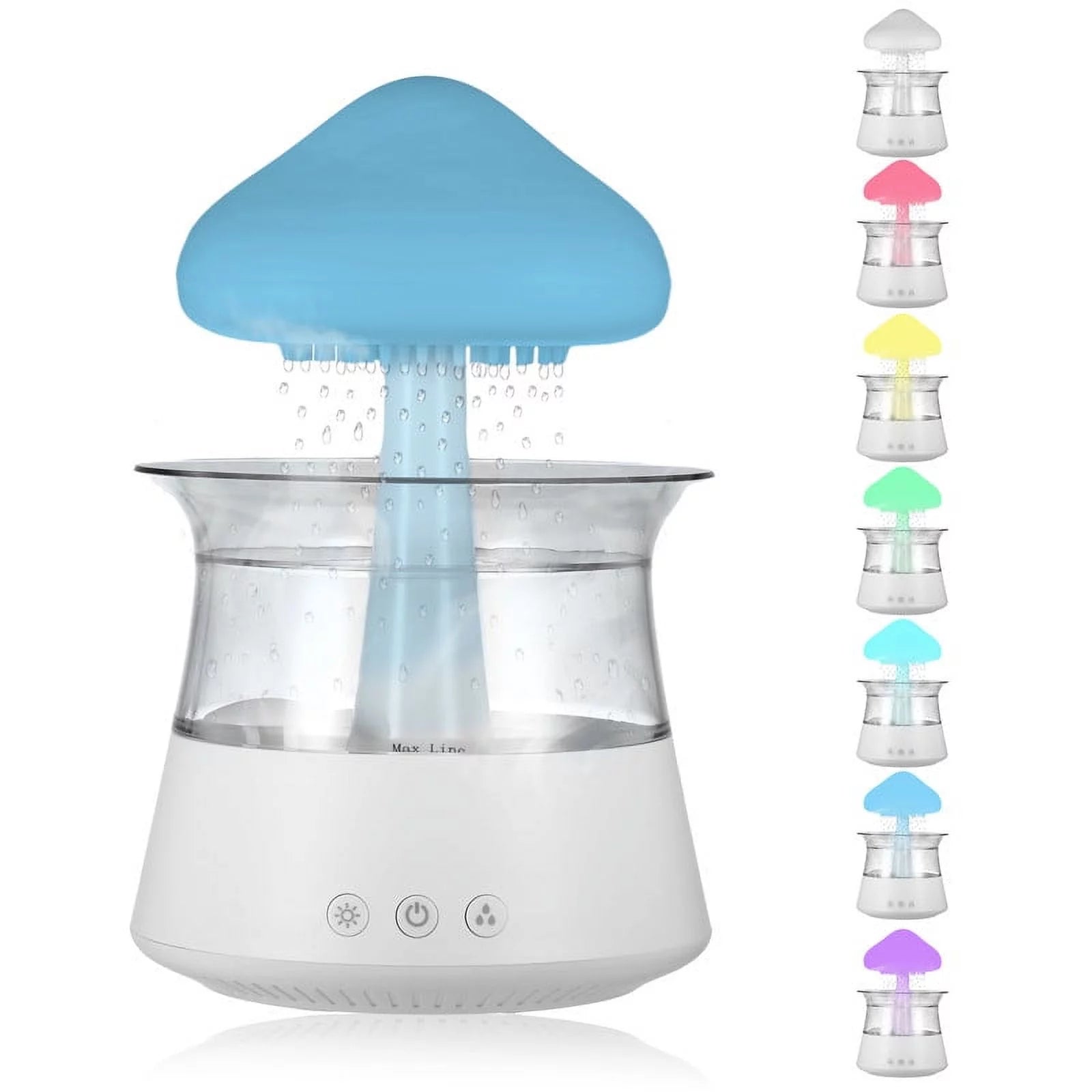 Waterfall Humidifier Water Drip， Rain Cloud Diffuser with 7 Colors LED Lights， Cloud Humidifier Rain Drop for Sleeping