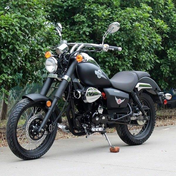 250cc Motorycle RTR Retro Style Bike, 5spd Manual, Dual Muffler (Black)