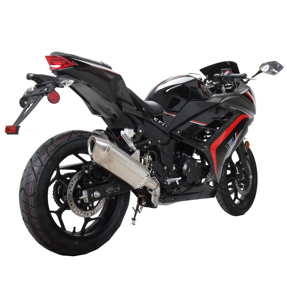 X-PRO Roadster 250 6 Speed EFI Fuel Injection Dirt Bike Motorcycle Bike Street Bike Motorcycle Assembled in Crate(Black)