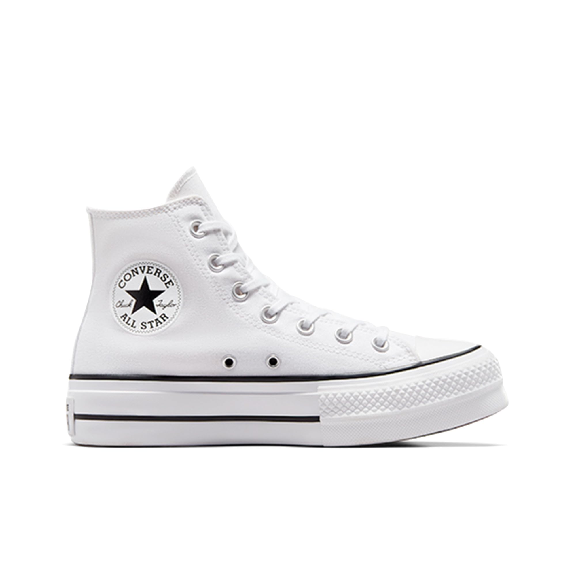 Converse Women's Chuck Taylor All Star Lift High Top Sneakers, White/Black/White, 7.5 Medium US